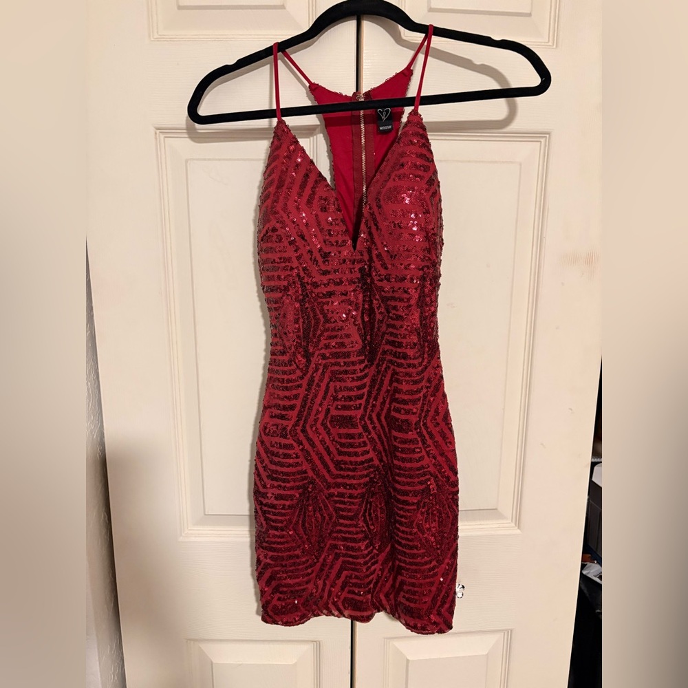 Windsor Red Sequin Mini Dress